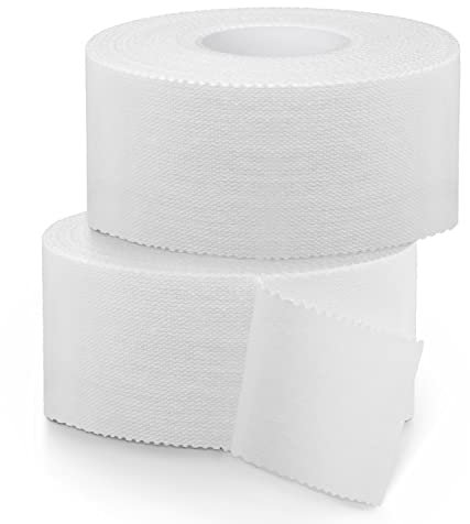 GOCUODE 2 Stücke 3.8cm Sports Tape,Fingertape Selbstklebend Baumwolle,Sport Tapeverband für Volleyball Klettern Handball BJJ Fußball Basketball,Starke Haftung (3.8cm*13.7m)