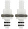 BBTUS 2pcs 1/43/85/16acoplamiento rápido en forma de horquilla de mangueras de plástico, con válvula de cierre, acoplamiento de liberación rápida montado en panel (2 conectores masculinos)(3/8)