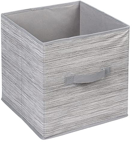 ADGO Miami Faltbox, Box mit Griff, Garderobenbox, Stoffbox, Softbox, Aufbewahrungsbox und Organisationsbox, Kleiderbox, Kleiderschrankbox, Material Vliesstoff, Beige (31x31x31 cm, Ohne Deckel)