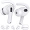 AhaStyle 2 Pairs AirPods 3 Ear Hooks Cover Silicone Earbuds Tips [Added Storage Pouch] Compatible with Apple AirPods 3 2021 (Large + Small, White)