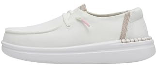 HEYDUDE Wendy Rise Damen - Slippers Flache Schuhe - Mokassin Stil, Spark White, 41