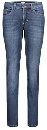 Mac - Damen 5-Pocket Jeans, Melanie (5040-97-0380L), Größe:W48, Länge:L34, Farbe:Simple wash (D586)