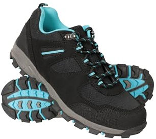 Mountain Warehouse McLeod Womens Walking Shoes - Lightweight, Warm, Durable, Breathable, Mesh Lining, Sturdy Grip, Rubber Outsole - for Spring Summer, Running & Gyming Charcoal Adult Shoe Size 4