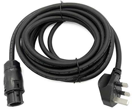 Solarsys® - AC-Netzkabel mit UK-Endstücken und Batteri BC01 Buchse, für Mikro-Wechselrichter Hoymiles, Deye, Envertech, NEP, Bosswerk und TSUN, 5 m