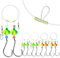 Dovesun Pompano Rigs zum Meeresangeln Pompano Floats Pre Rigged Flapper Rigs Pompano Rigs Angeln Rigs Form Propeller-Kreishaken*4STK