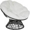Awoyep Papasansessel Kissen, Radar Stuhl Pad, Drehsessel Stuhl Eiförmige Sitzkissen, Stuhlkissen für Terrasse Rasen Hängesessel, Gartensessel, Drehsessel, Korbsessel, Balkonstuhl (Color : White, Siz