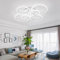 Deckenlampe Led mit Fernbedienung & APP, Decken Lampen mit 6 Ring, Dimmbar, Licht Memory Funktion mit Timer, Moderne Deckenleuchte Rund Wohnzimmer Flur Schlafzimmer, Weiß