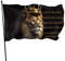Txiuryu Bandera de león con diseño de animal honorable y seguro con corona de 3 x 5 pies, bandera decorativa adecuada para patio, festivales de fiesta al aire libre