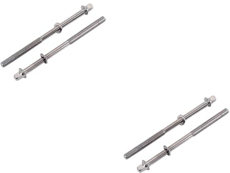 ibasenice 4pcs Drum Tension Rod for Snare Percussion Includes Drum Tension Rod Locks and Washers Essential Drumming Accessories