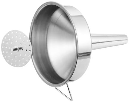Ciieeo Imbuto Da Cucina in Acciaio Inossidabile Bocca Larga Con Filtro Strumento Pratico Per Trasferimento Liquidi Come Olio Salsa Di Soia e Spezie Resistente e Riutilizzabile
