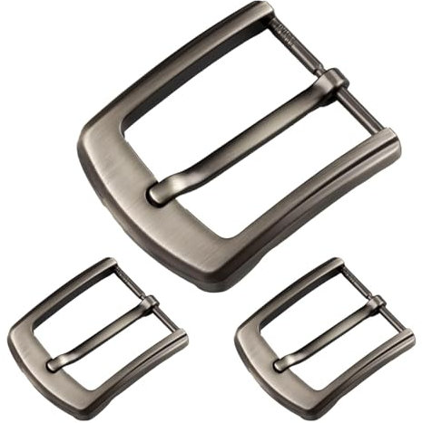 RSYHVG Belt buckle for men, square replacement buckle, made of zinc alloy, belt buckle, for men and women, belt (silver)