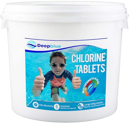 Deep Blue Professional - Multifunctional 200g Chlorine Tablets 5 kg Long lasting stabilised clarifier algae inhibitor