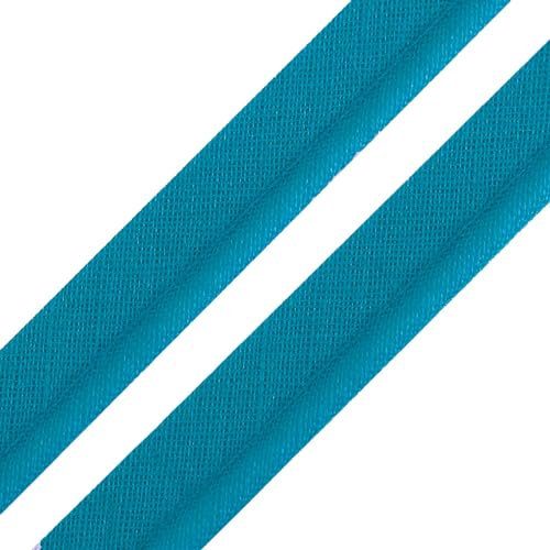 5m Paspelband Stoffband Nähkante Paspelschnur zum Nähen 10mm breit Farbwahl, Größe:10mm, Farbe:azurblau