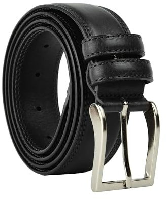 Conte Massimo Herren-Gürtel aus echtem Leder, Made in Italy, kürzbar, Übergrößen erhältlich, 3,5 cm