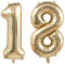 40 Zoll Gold Luftballon Zahlen 18 Champagner Gold Ballon 18. Geburtstag Deko Hellgold Folienballon Zahl 18 Riesenzahl Ballon 18 Party Hochzeit Kindergeburtstag Geburtstag Nummer 18