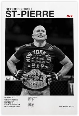 jaeilkd GSP UFC Poster, Leinwandposter, Wandkunst, Dekordruck, Bild Gemälde für Wohnzimmer, Schlafzimmer, Dekoration, 30 x 45 cm