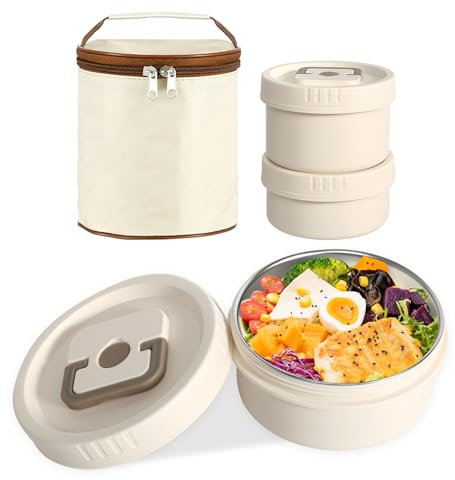 2 Stück Edelstahl Brotdose Erwachsenen Lebensmittelbehälter Lunchbox Auslaufsicher mit Aufbewahrungstasche Meal Prep Boxen Snackbox Brotbox Kinder Kleine Dosen Geeignet für Snacks Obst Müsli Gewürz