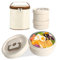 2 Piezas Fiambrera Acero Inoxidable Redonda Lonchera a Prueba de Fugas Cajas de Preparación de Comidas con Bolsa de Almacenamiento Caja de Refrigerios para Refrigerios Frutas Cereales Especias
