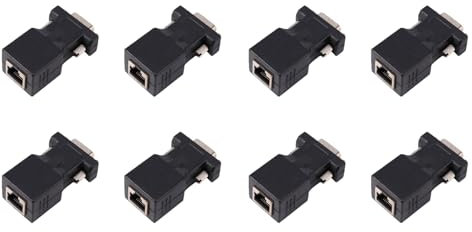 Giwnhvx 8X Vga Extensore a LAN Cat5 Cat6 RJ45 Adattatore di Rete