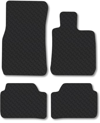 Compatible with BMW 1 Series (2011-2019) [Hatchback] 5mm Rubber Car Mats | Heavy Duty Rubber Tailored Fit Floor Mats Full Coverage Durable Waterproof Accessories Easy Clean Anti Slip Made in the UK