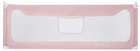 Paracolpi portatile rosa per lettino con copertura rimovibile traspirante barriera di sicurezza per bambini e bambini, 180 cm x 68 cm