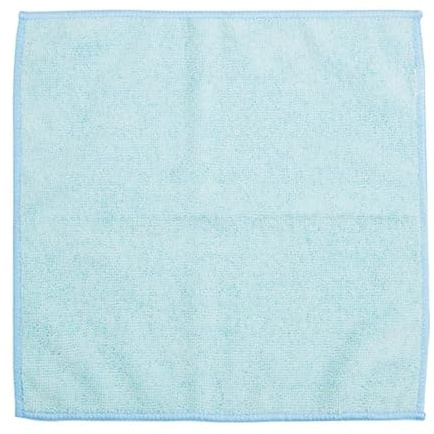 Jantex Microfibre Cleaning Cloths 400x400mm (Pack of 5), Blue | Absorbs dirt and moisture rapidly for streak-free professional cleaning, machine washable for easy reuse.