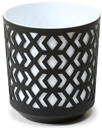 KONZEPT Blumentopf 19 cm Durchmesser, großer Übertopf aus Kunststoff für Zimmerpflanzen ideal für Wohnzimmer, Küche und Balkon
