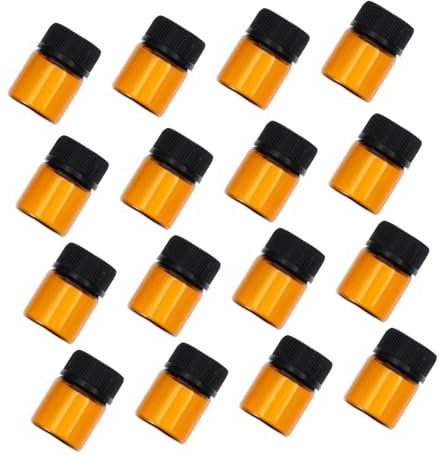 KAILIKETIY 1ml 100 Stück Reise Make up Fläschchen Auslaufsicher Nachfüllbare Kosmetik Probenflaschen Braun Mit Dichtem Verschluss Für Shampoo Lotion Gesichtswasser