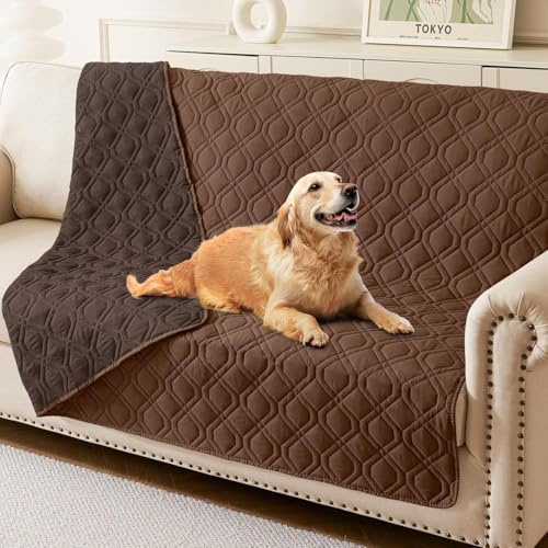 Homaxy Hundedecke Wasserdicht, 203x173cm, Braun+Schokolade | Hundematte Outdoor Waschbar, Wendedecke Hunde Decke, Weich Katzendecke für Sofa Couch Bett Unterwegs