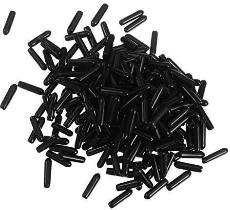 Mobestech 1 Satz Gewindeschutzkappe Schrauben Mit Schutzkappen Abgasschlauch Abgasrohrleitungen Abgasrohre Exhaust Pipe Abluftrohr Runde Endkappe Gewindeschutzabdeckung Gummi Black 250 Stück