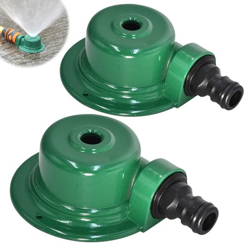 DAJASD 2 Stück Rasensprenger aus Metall, 3/4 Zoll Garten Sprinkler, 360 Grad Automatische Gartensprenger, Rasensprenger Flächenregner, Garten Sprühregner für Rasen, Terrasse, Gartenbewässerung