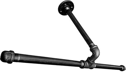 Mikikit Porte Vêtements Support Mural Industriel pour Vêtements Rack Multi Fonctionnel pour Organiser Vos Habits Accessoires Jusqu