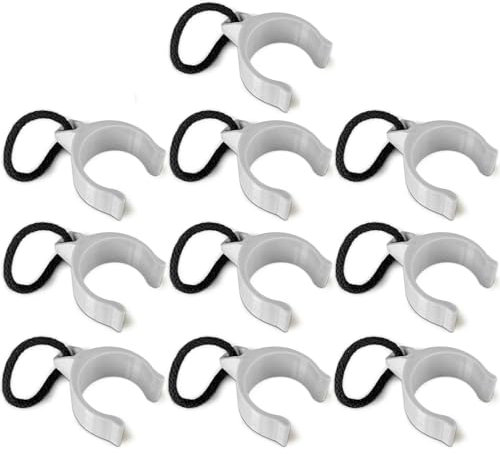 10 clips pour bâche de piscine - Ø 37 mm - Supports de piscine à cadre rond - Convient pour INTEX & BESTWAY - Film de protection de fixation