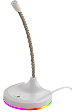 Qsvbeeqj Professional USB Condenser Microphone PC LED Lighting For PC Computer Laptop Notebook Professional Condenser Microphone