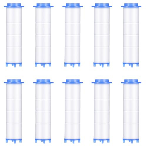 10 Pcs Shower Head Filter Replacement, 2.95x0.94 Shower Head Filters, PP Cotton Showers Heads Filter Element Handheld Showerhead Filters