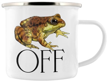 Stubbs Mugs Wild Giggles Frog Off Enamel Mug