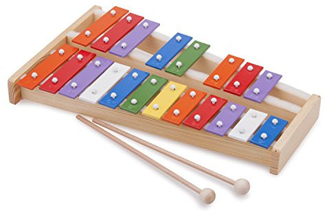 New Classic Toys - 10209 - Musikinstrument - Metallophon mit Musikbuch - 20 Töne