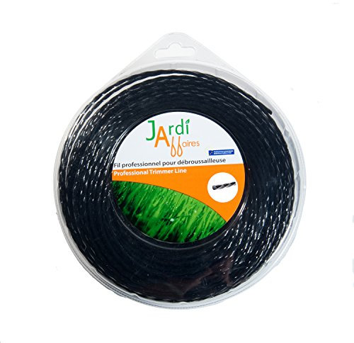 Jardiaffaires Filo per decespugliatore professionale intrecciato, dimensioni: 4,4 mm x 37 metri