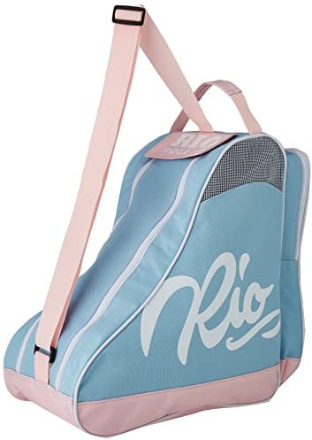 Rio Roller Roller Script Skate Bag, Unisex-Erwachsene Stofftasche, Mehrfarbig (Blue/Pink), 24x15x45 cm (W x H L)