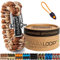 PARALOOP® ORIGINAL Paracord Armband für Männer + Anhänger mit Signalpfeife in Handarbeit geflochten mit Geschenkbox Verschluss aus Edelstahl Armbänder Herren Camouflage Braun