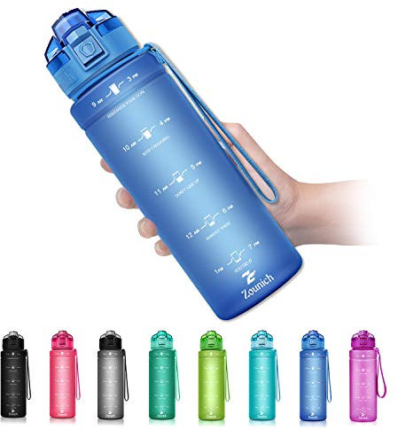Zounich Trinkflasche Kinder Auslaufsichere 1L/700ml/500ml-BPA frei trinkflaschen Sport Tritan Kunststoff Wasserflasche für Sport, Fahrrad, Schule, kohlensäure geeignet Sportflasche