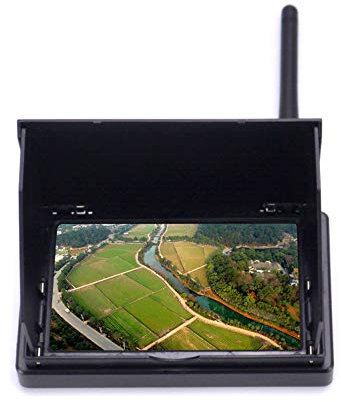 Readytosky 4.3 FPV Monitor 48CH 480 x 272 LCD Reciever Monitor Auto Search with OSD Built-in Battery+Sunshade Hood for FPV Drone Quadcopter