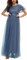 OverDose Soldes Robe Grande Taille Soirée Longue Paillete Femme Été, Chic Habillé pour Mariage Ceremonie Enceinte Femmes XL-5XL