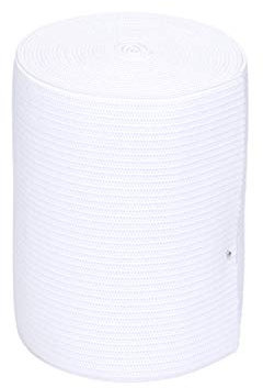xw craft Wide Knit Elastic Roll 3-Inch by 3 Yards White Stretchy Elastic Straps Bands for Waistband Sewing Projeect