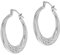 Tuscany Silver Damen-Ohrringe Creolen Kordel-Design Crystalique Sterlingsilber rhodiniert 24,8x26,9mm