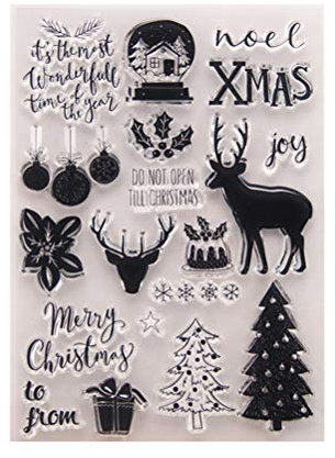 Cabilock Briefmarken Für Weihnachtskarten Briefmarken Für Weihnachtsalben Gummi Zum Basteln Von Weihnachtskarten Weihnachtsgummi DIY-Scrapbooking-vorlagen Füller Weihnachtssocken Buchstabe