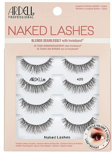 Ardell Strip Lashes Naked Lashes #420, 4 Pairs x 1-Pack