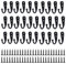 JZK 30 x Schwarze Metall Wandhaken mit Schrauben Kleiderhaken Einzelhaken Haken zum Aufhängen von Kleidung, Tassen, Utensilien, Werkzeug, Handtüchern