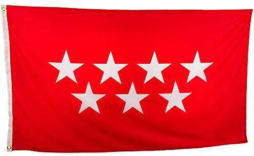 esvendio Bandera de Madrid Grande de Tela Fuerte, Bandera de la Comunidad de Madrid para Exterior 150x90 cm