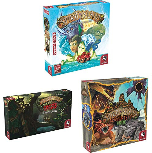 Pegasus Spiele 51896G - Spirit Island (deutsche Ausgabe) + AST und Tatze [Erweiterung] + Zerklüftete Erde [Erweiterung]